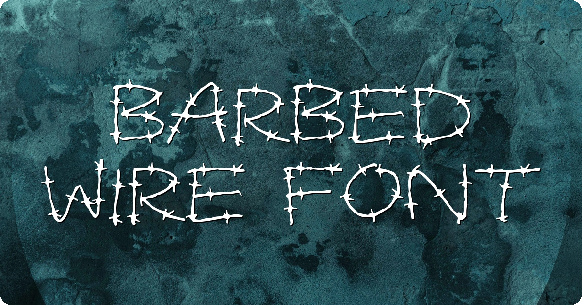 Barbed Wire Font preview