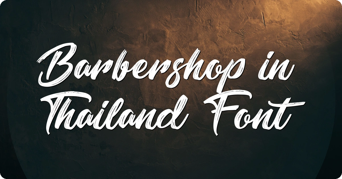 Barbershop in Thailand Font preview