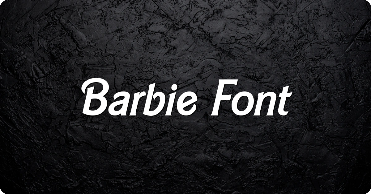 Barbie Font preview