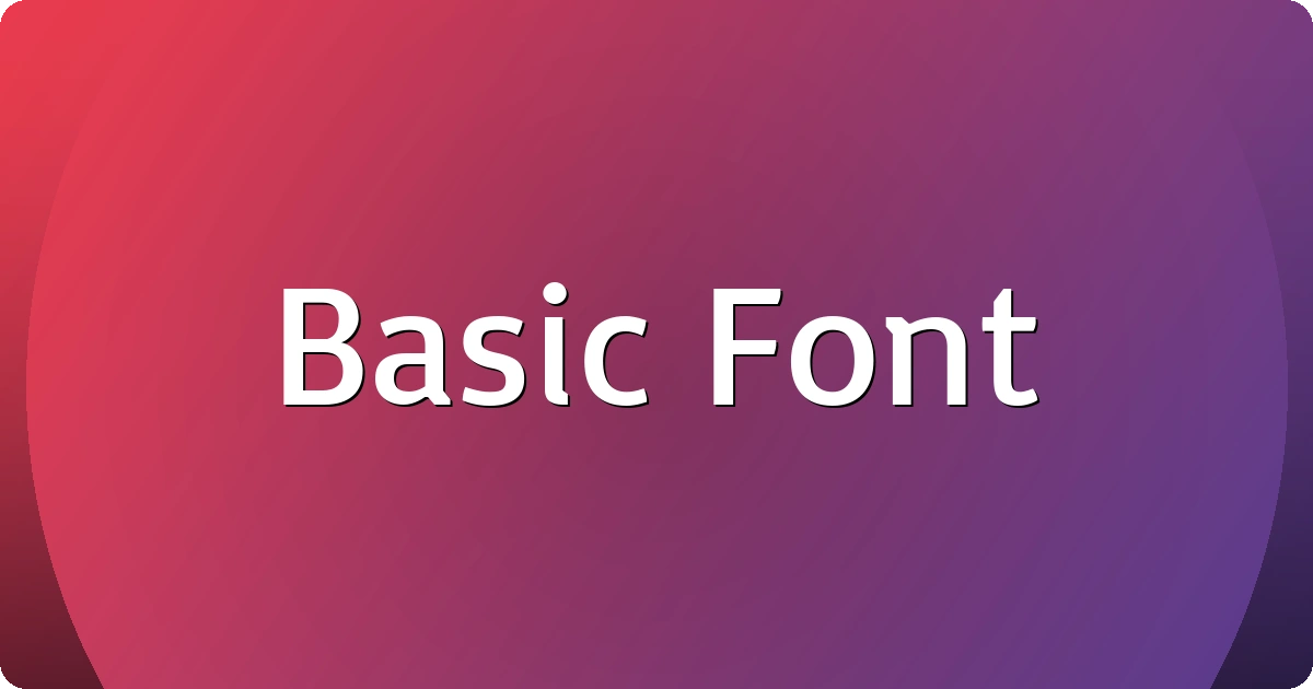 Basic Font preview