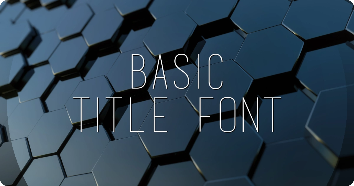 Basic Title Font preview