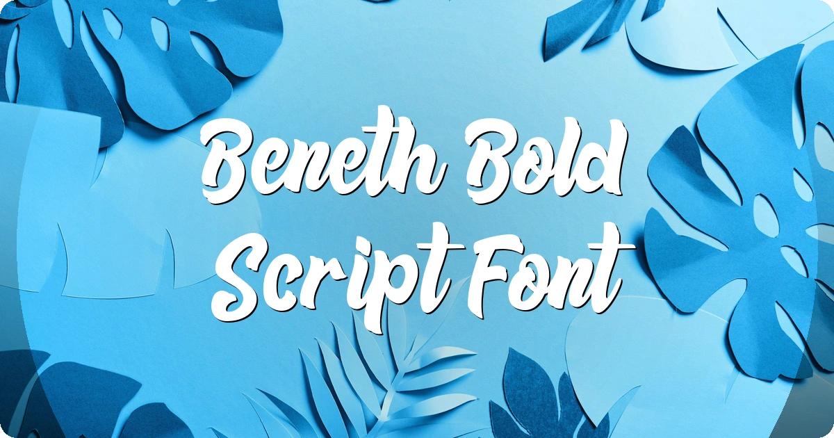 Beneth Bold Script Font preview