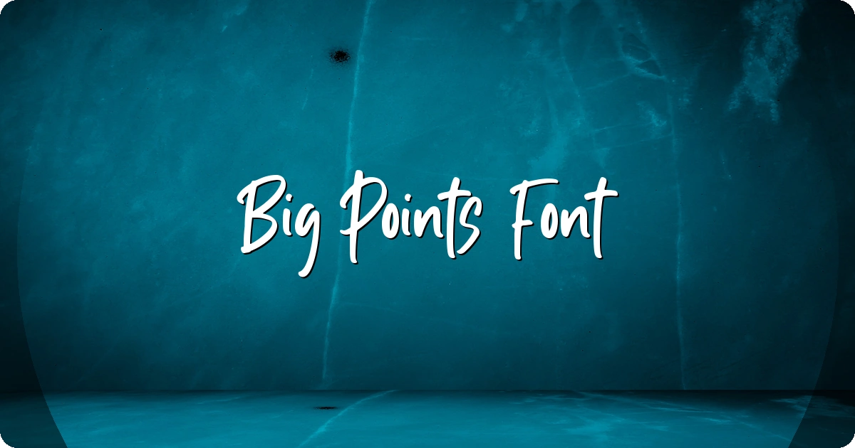 Big Points Font preview