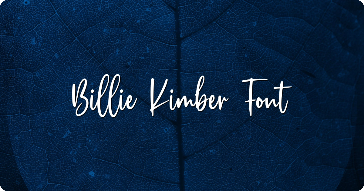 Billie Kimber Font preview