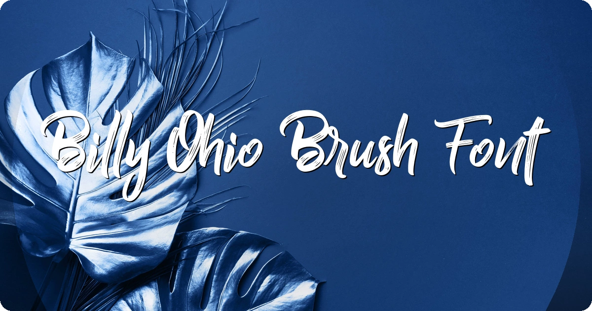 Billy Ohio Brush Font preview