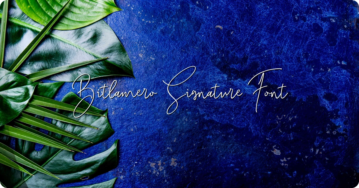 Bitlamero Signature Font preview