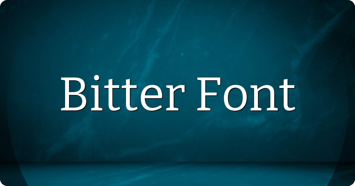 Bitter Font preview