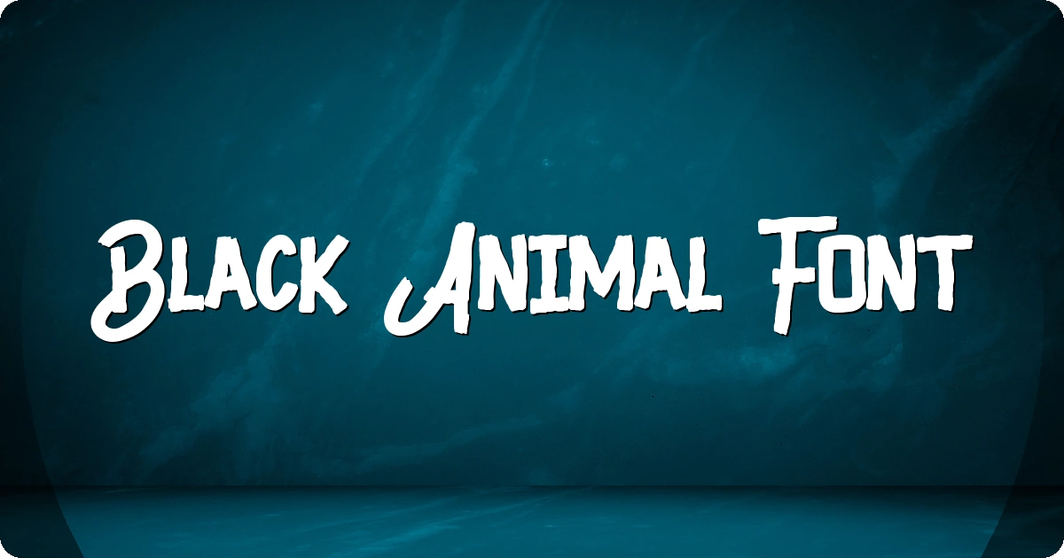 Black Animal Font preview