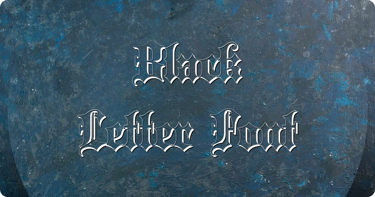 Black Letter Font preview