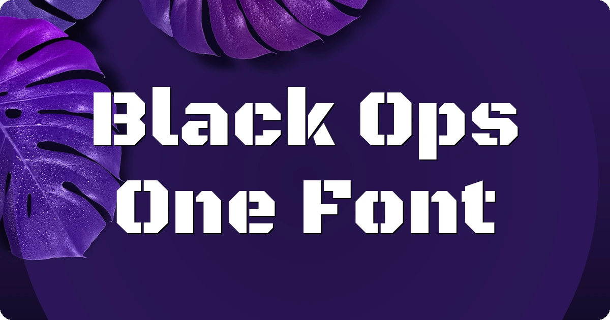 Black Ops One Font preview