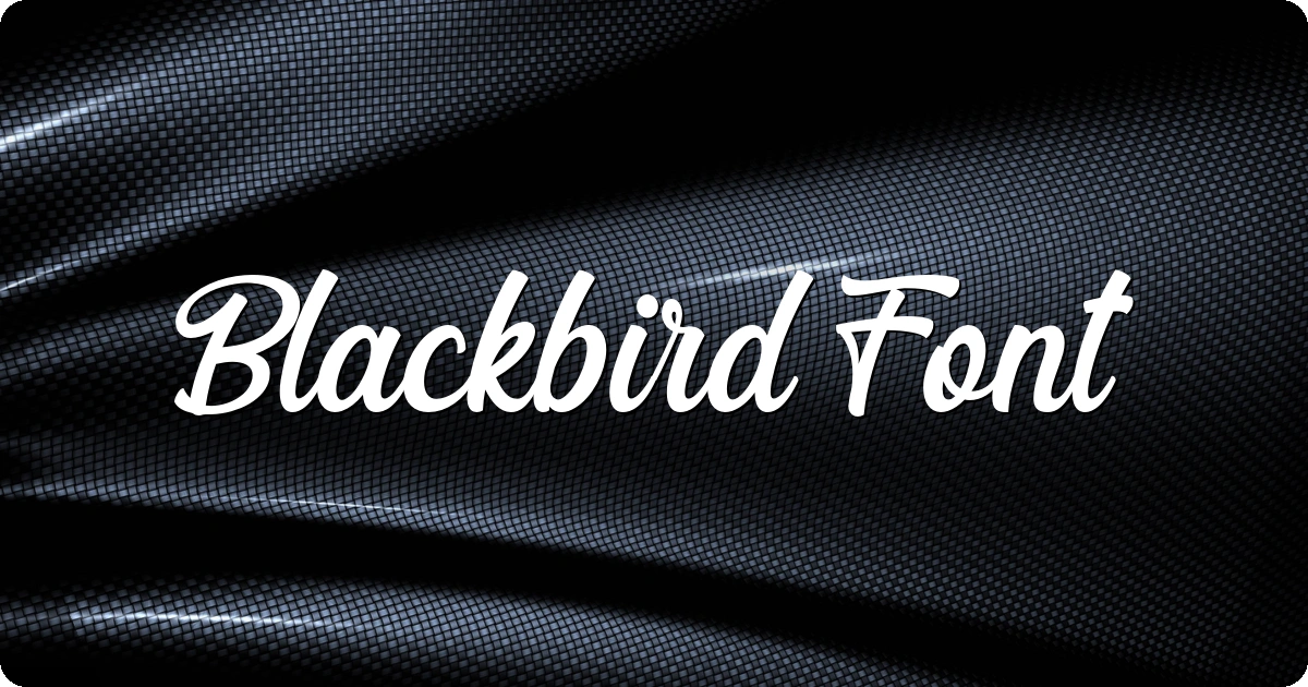 Blackbird Font preview