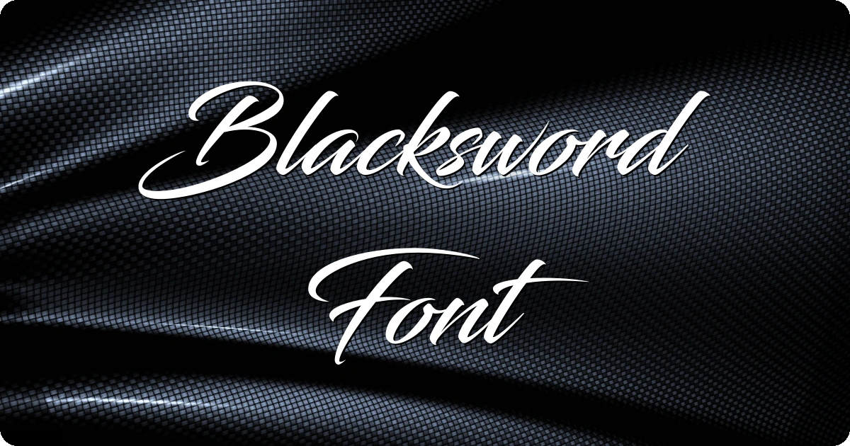 Blacksword Font preview
