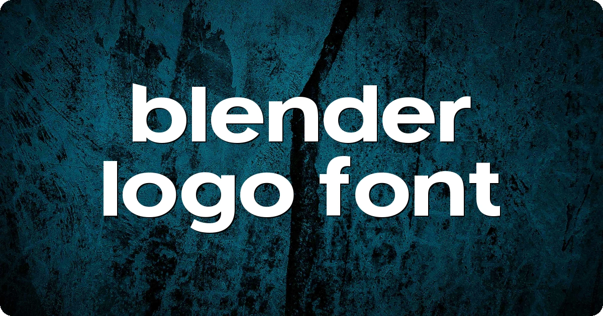 Blender Logo Font preview