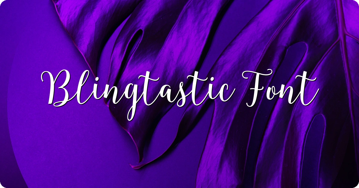 Blingtastic Font preview