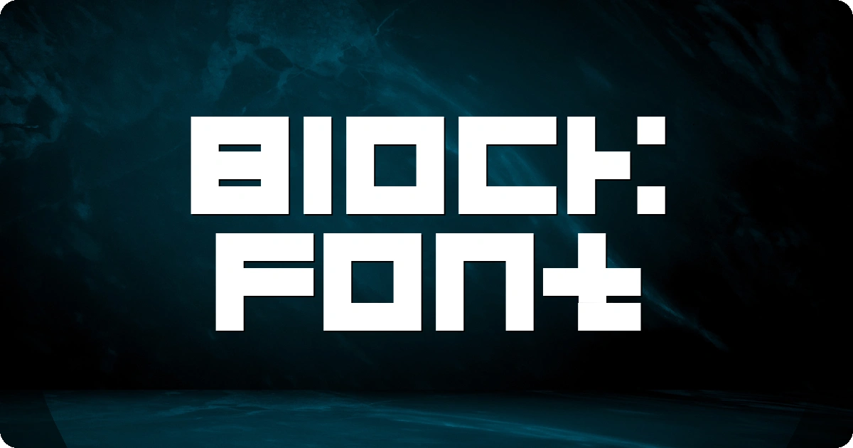 Block Font preview