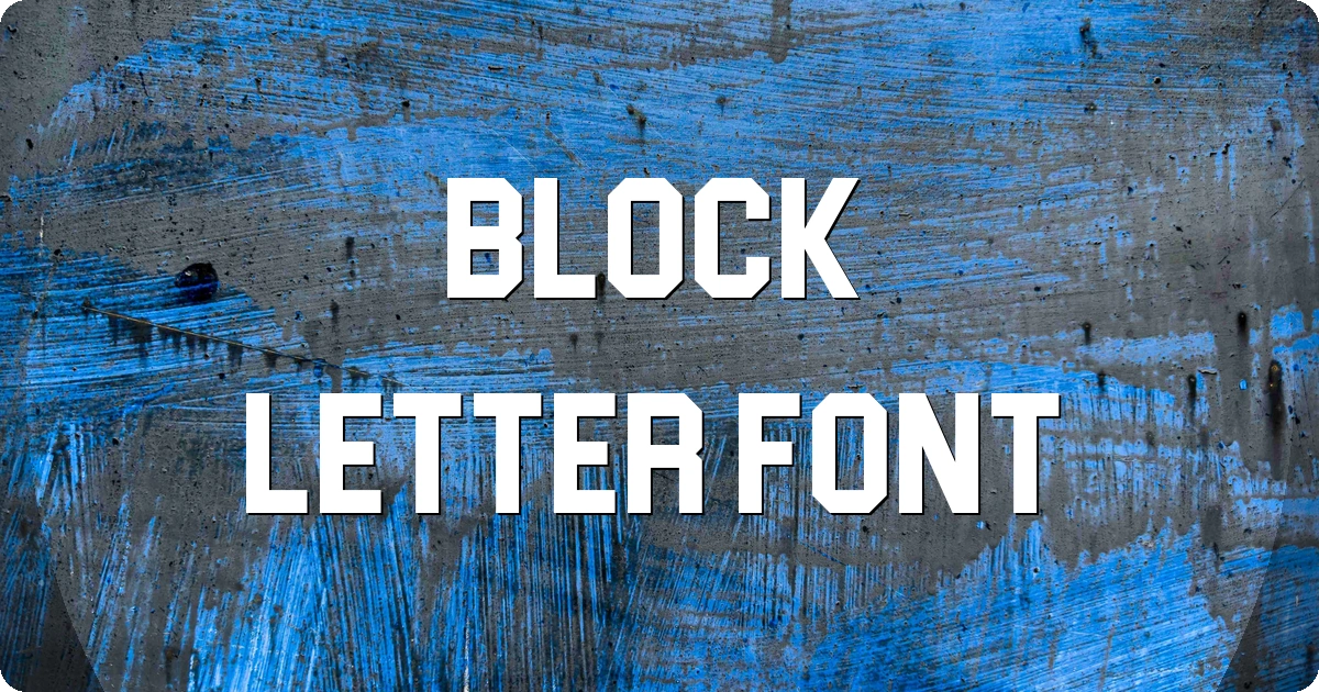 Block Letter Font preview