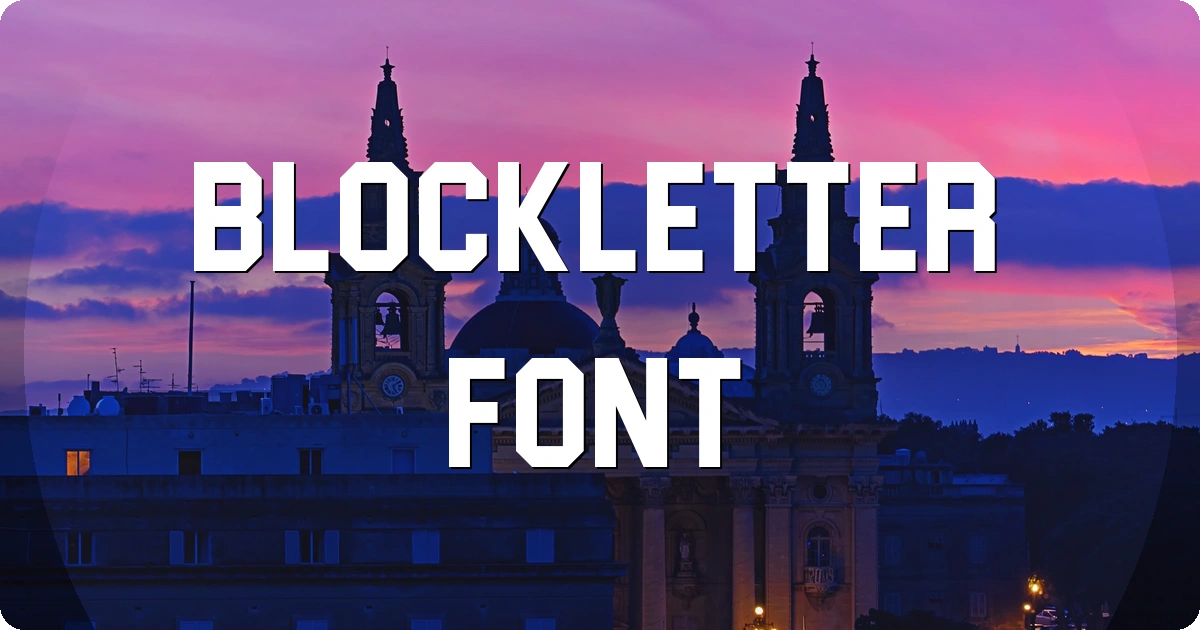 Blockletter Font preview