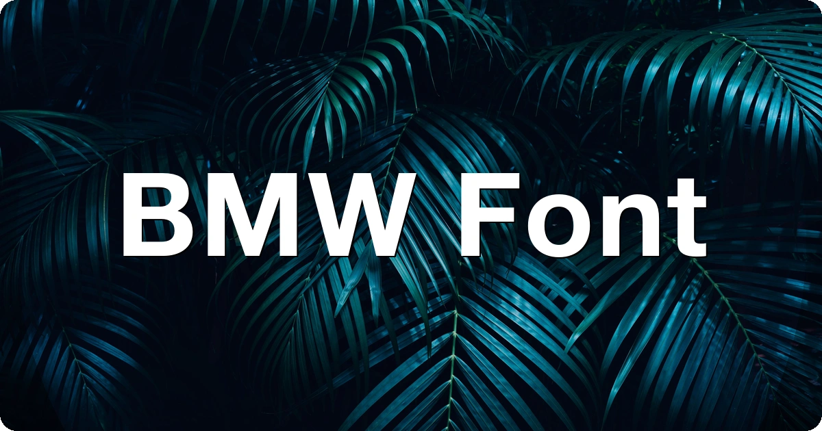 BMW Font preview