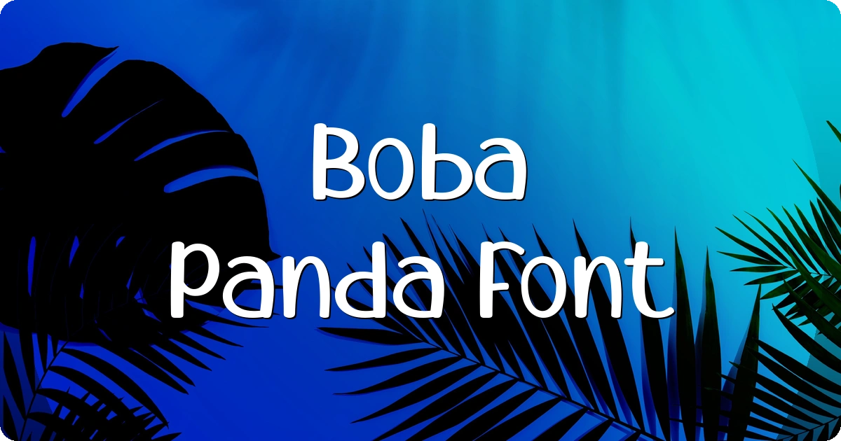 Boba Panda Font preview
