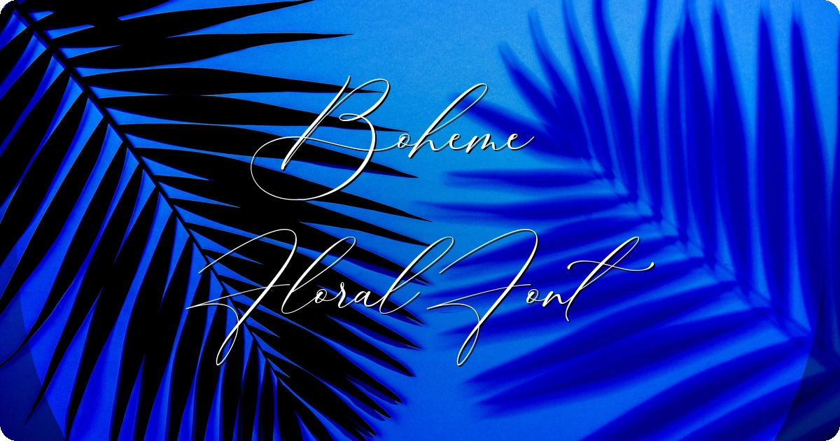 Boheme Floral Font preview