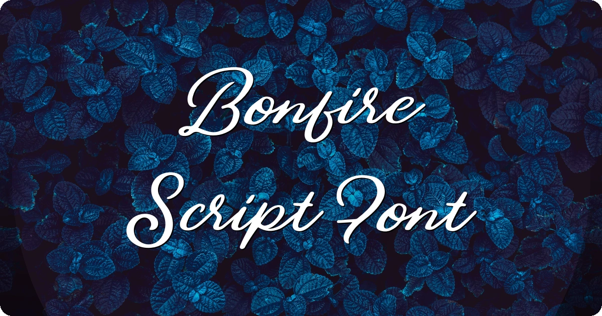 Bonfire Script Font preview