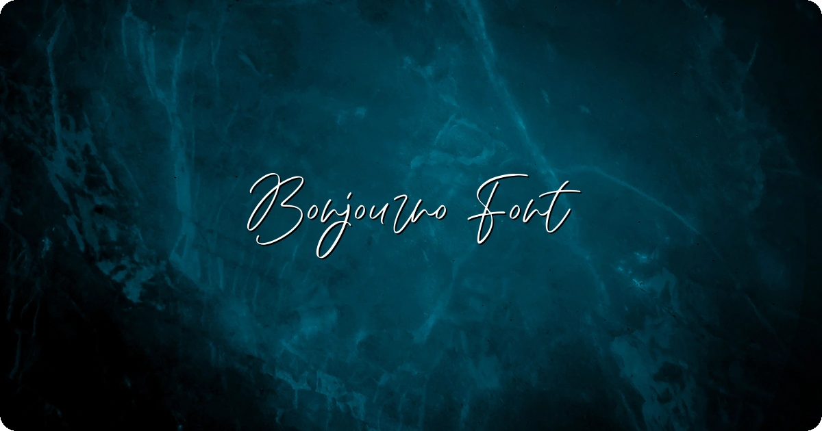 Bonjourno Font preview