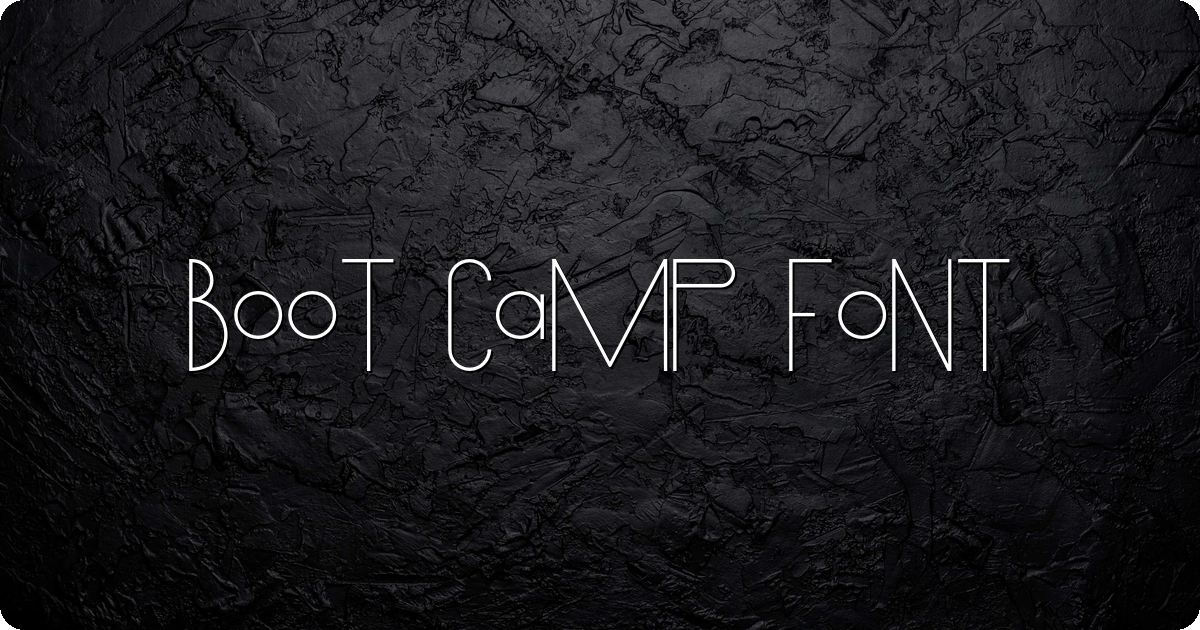Boot Camp Font preview