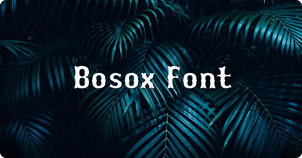 Bosox Font preview