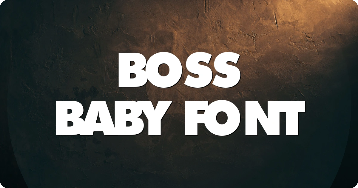 Boss Baby Font preview