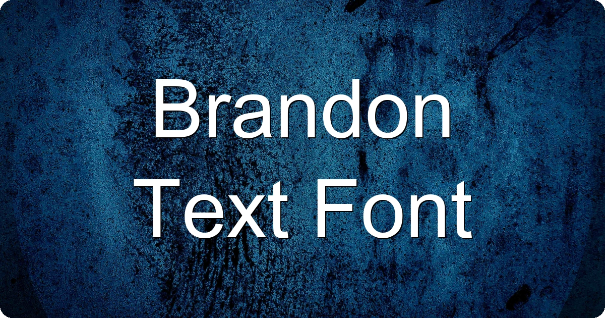 Brandon Text Font preview