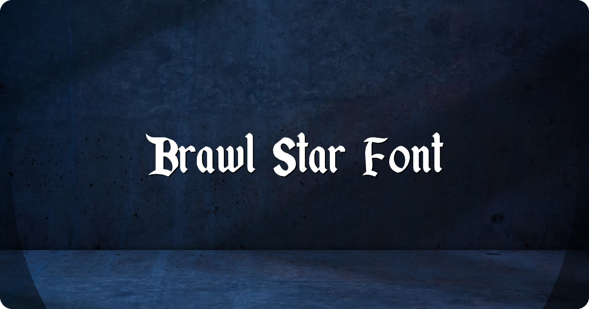Brawl Star Font preview