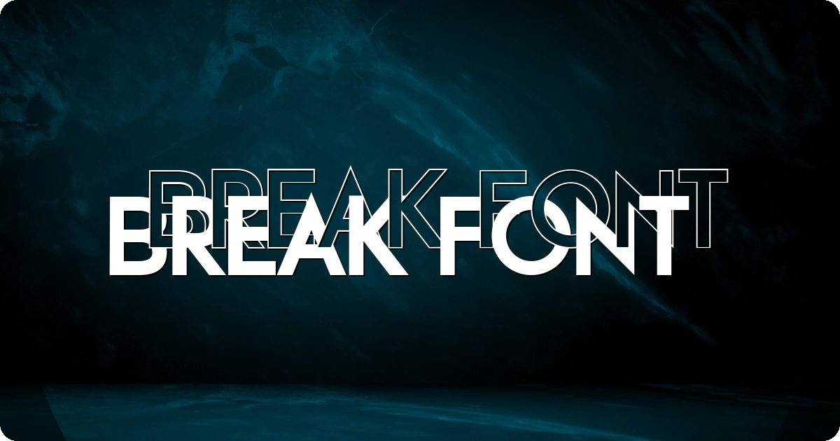Break Font preview