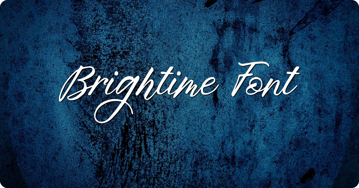 Brightime Font preview