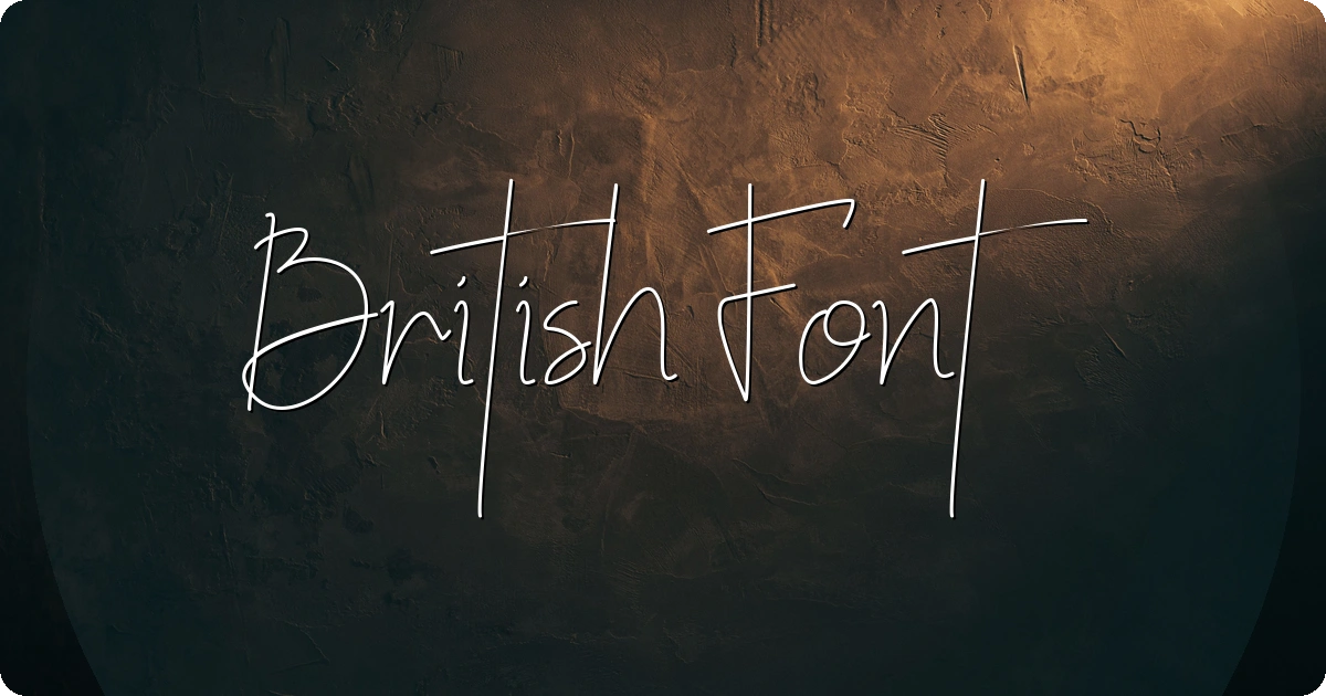 British Font preview
