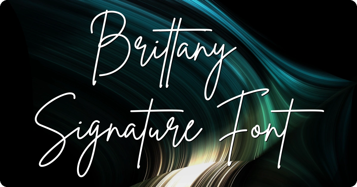 Brittany Signature Font preview