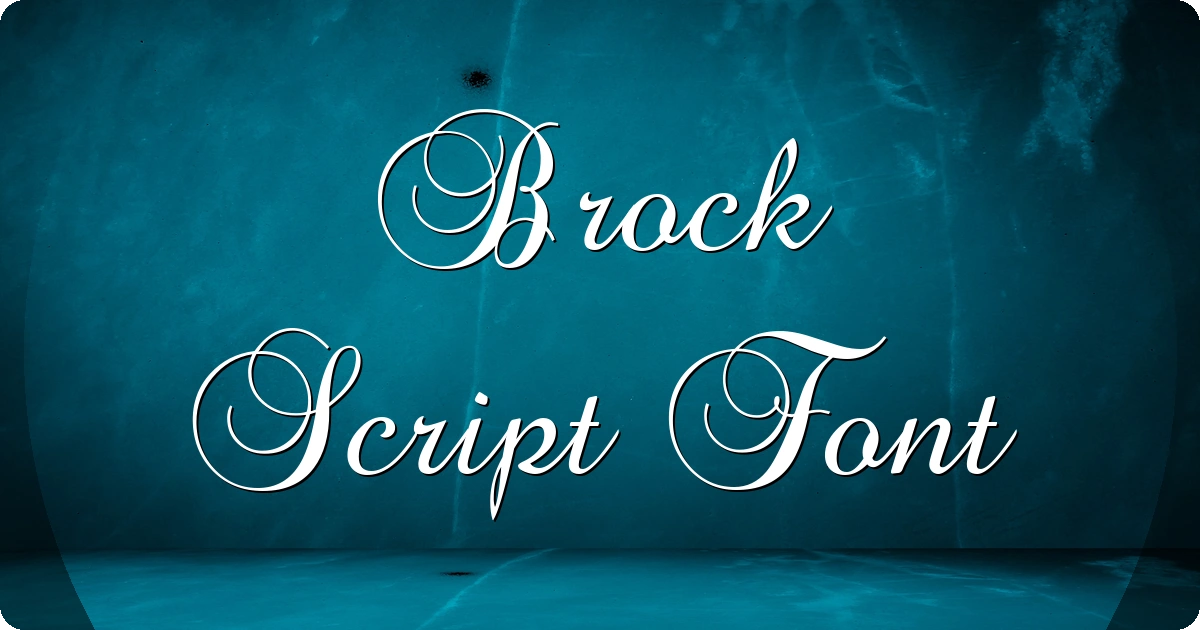 Brock Script Font preview
