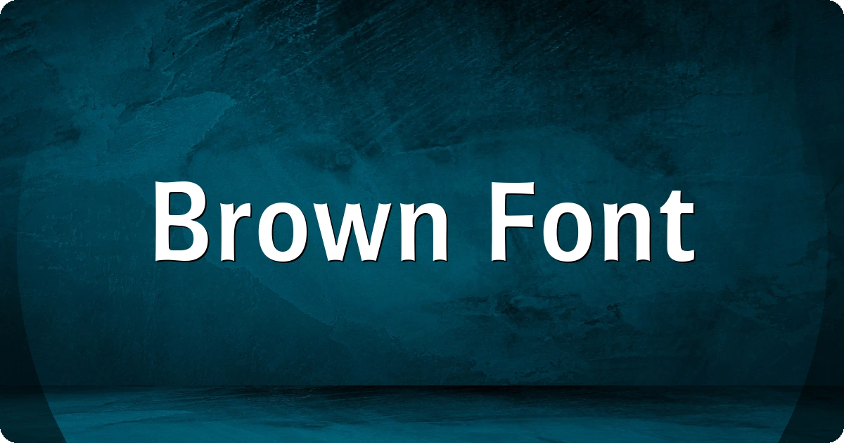 Brown Font preview