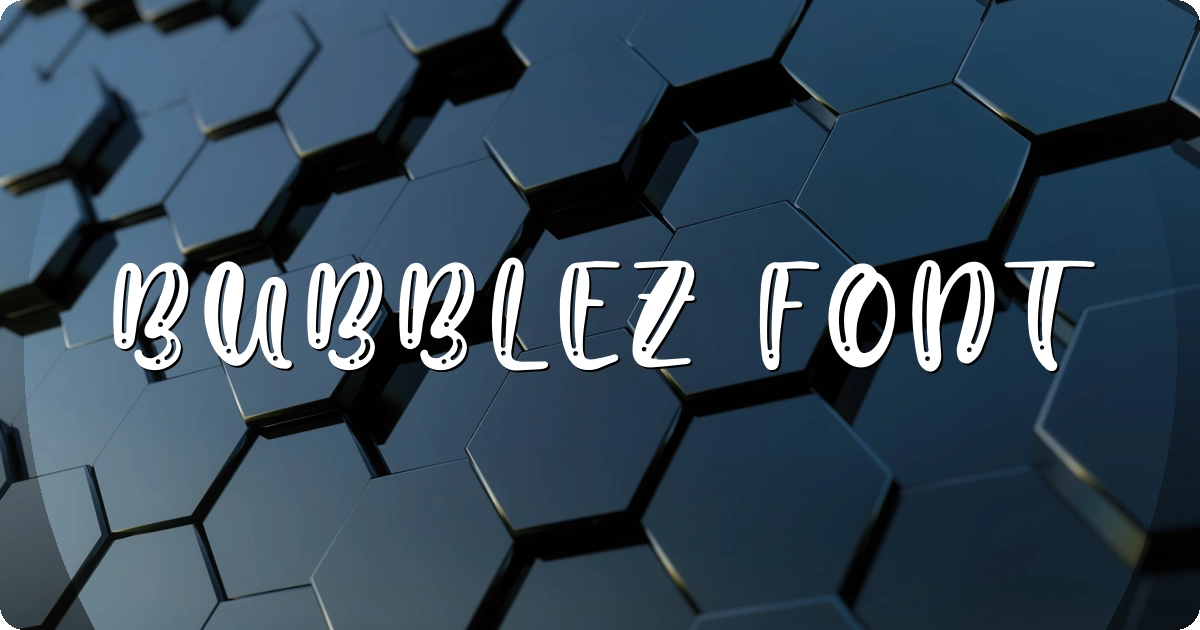 Bubblez Font preview