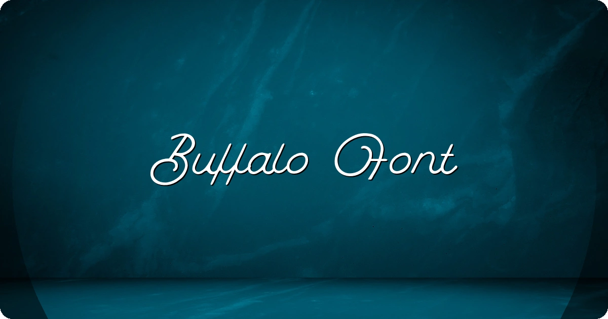 Buffalo Font preview