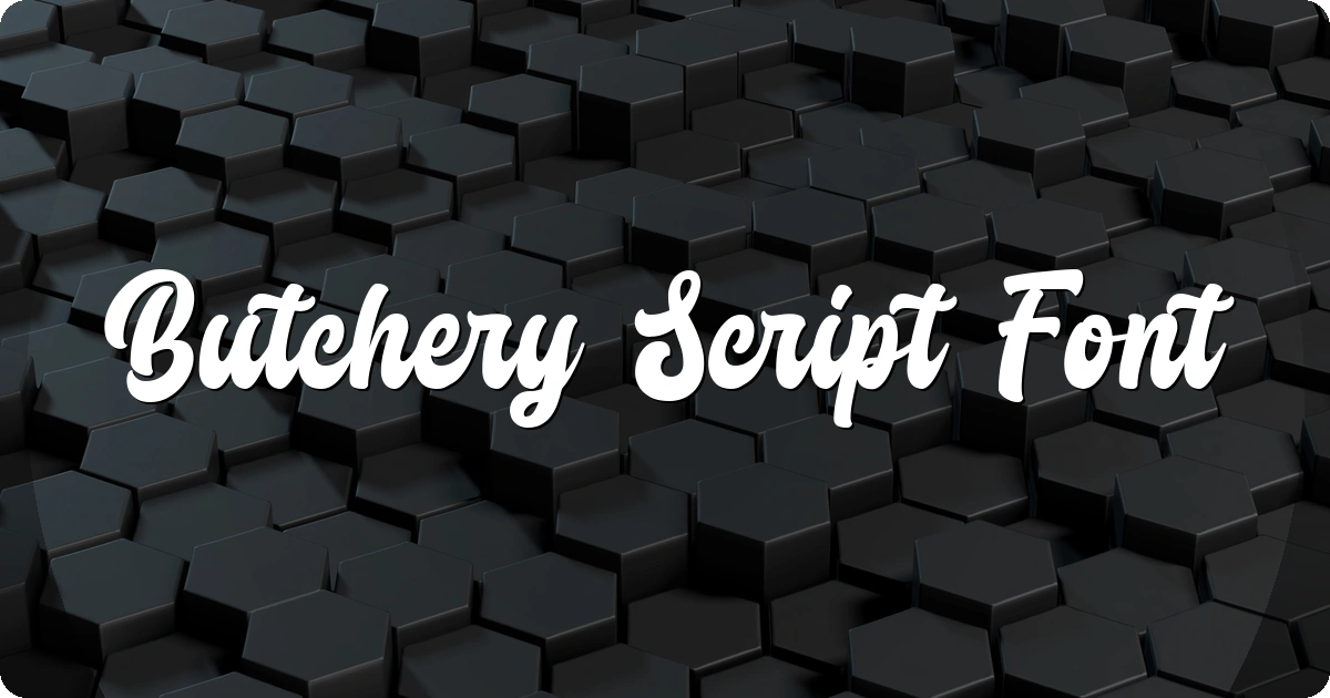 Butchery Script Font preview