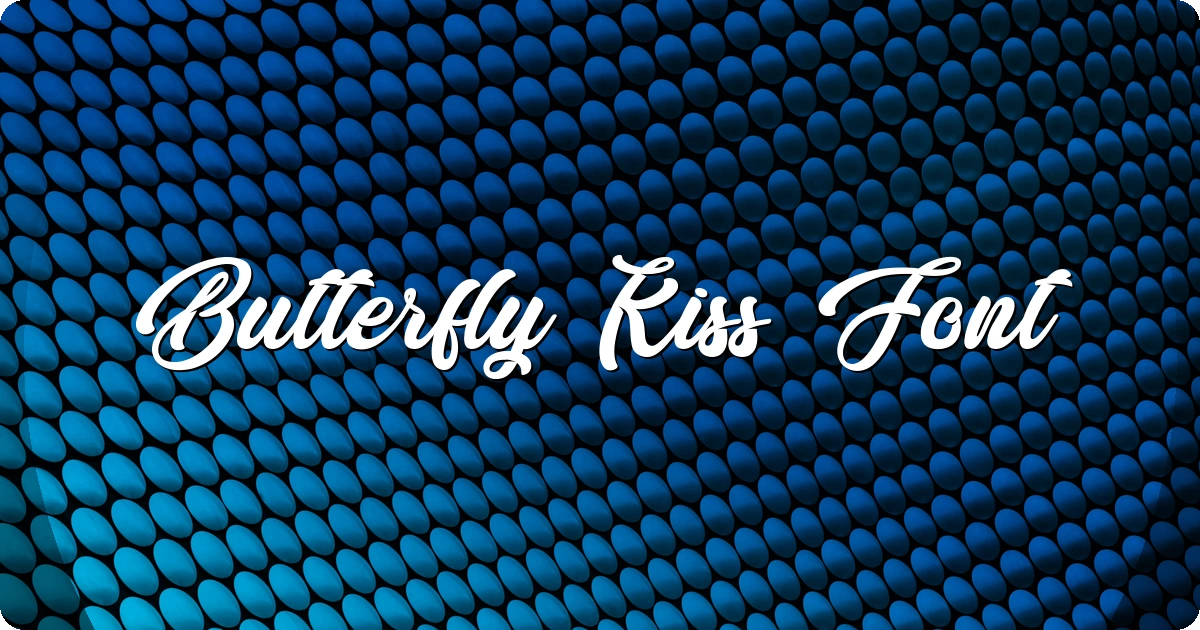 Butterfly Kiss Font preview