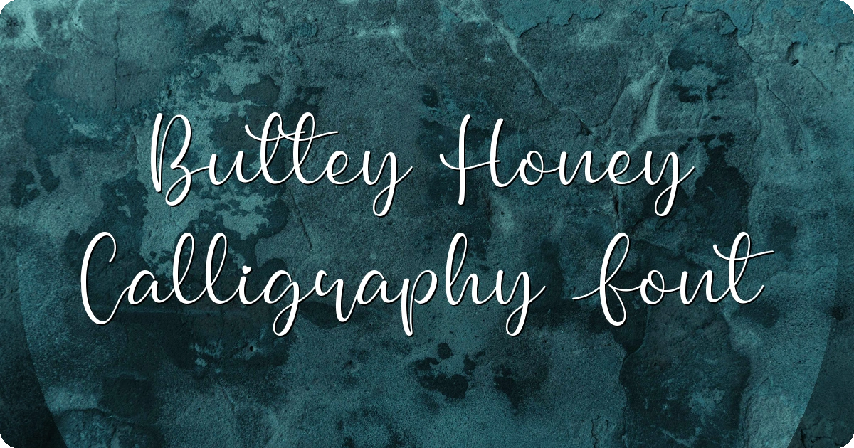 Buttey Honey Calligraphy Font preview