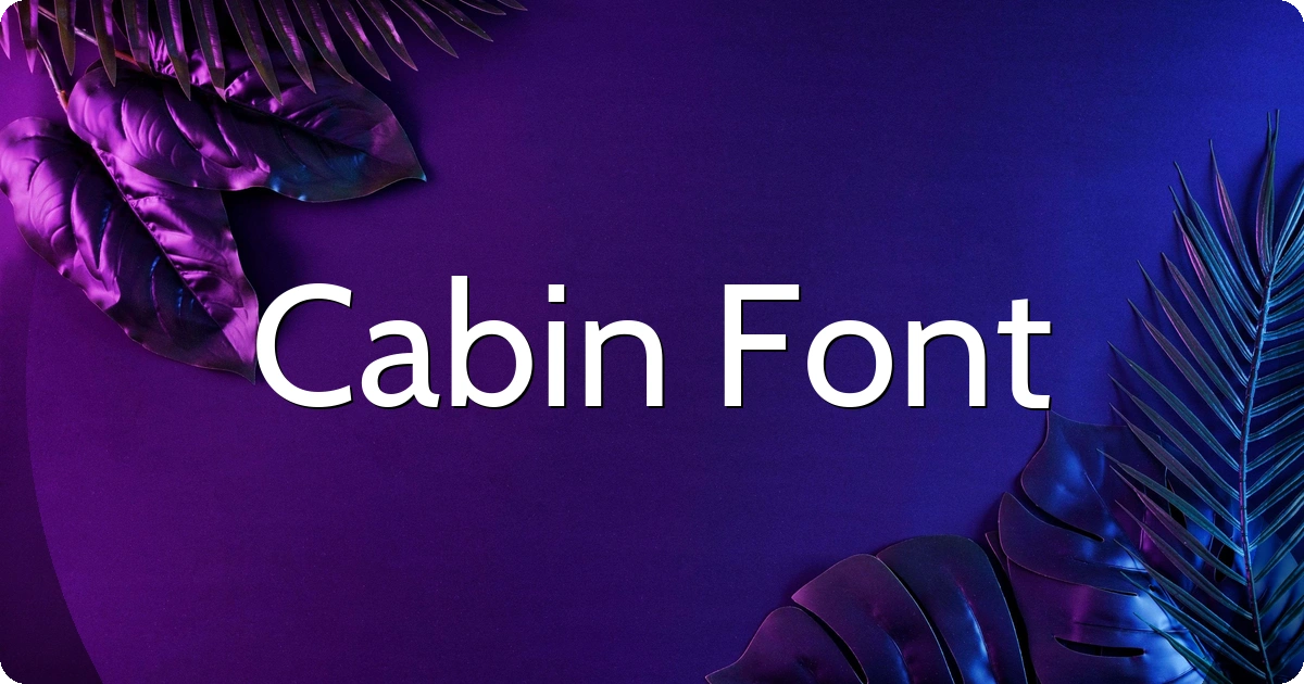 Cabin Font preview