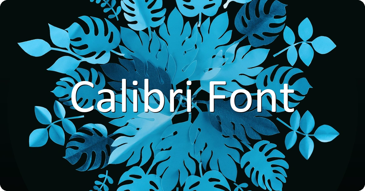 Calibri Font preview