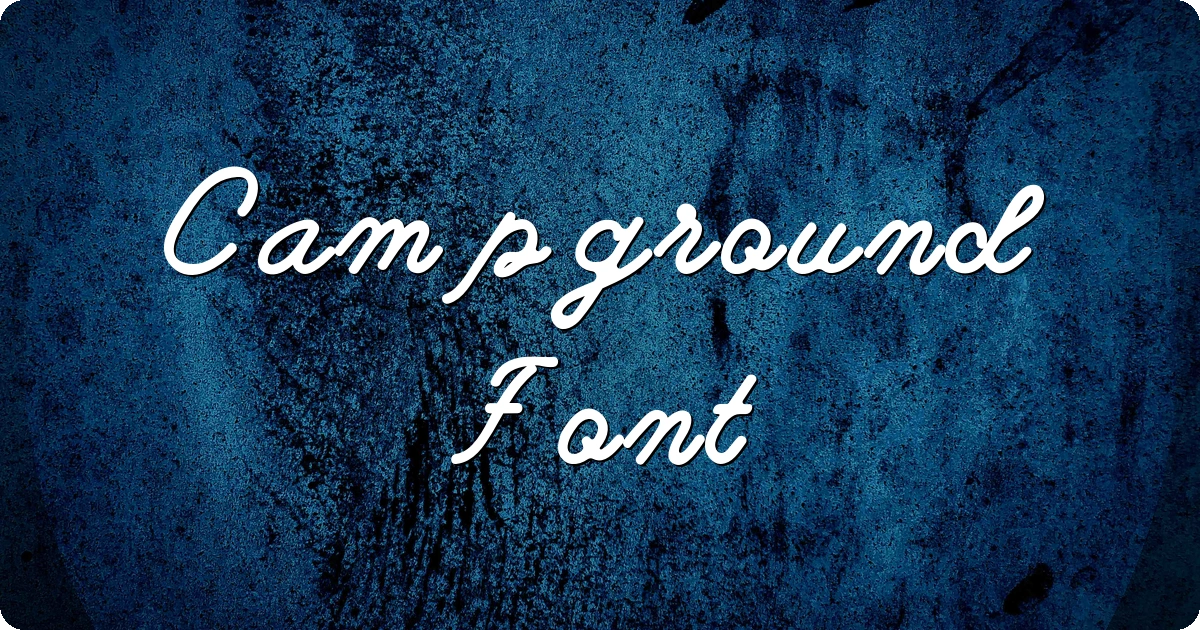Campground Font preview