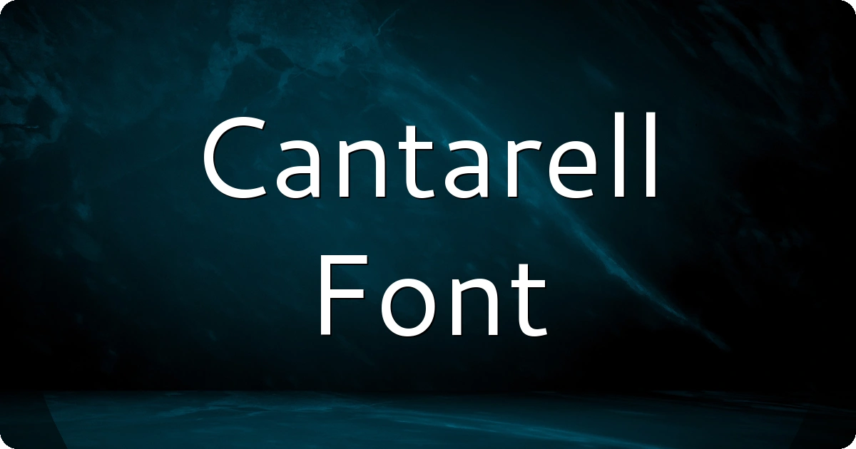Cantarell Font preview
