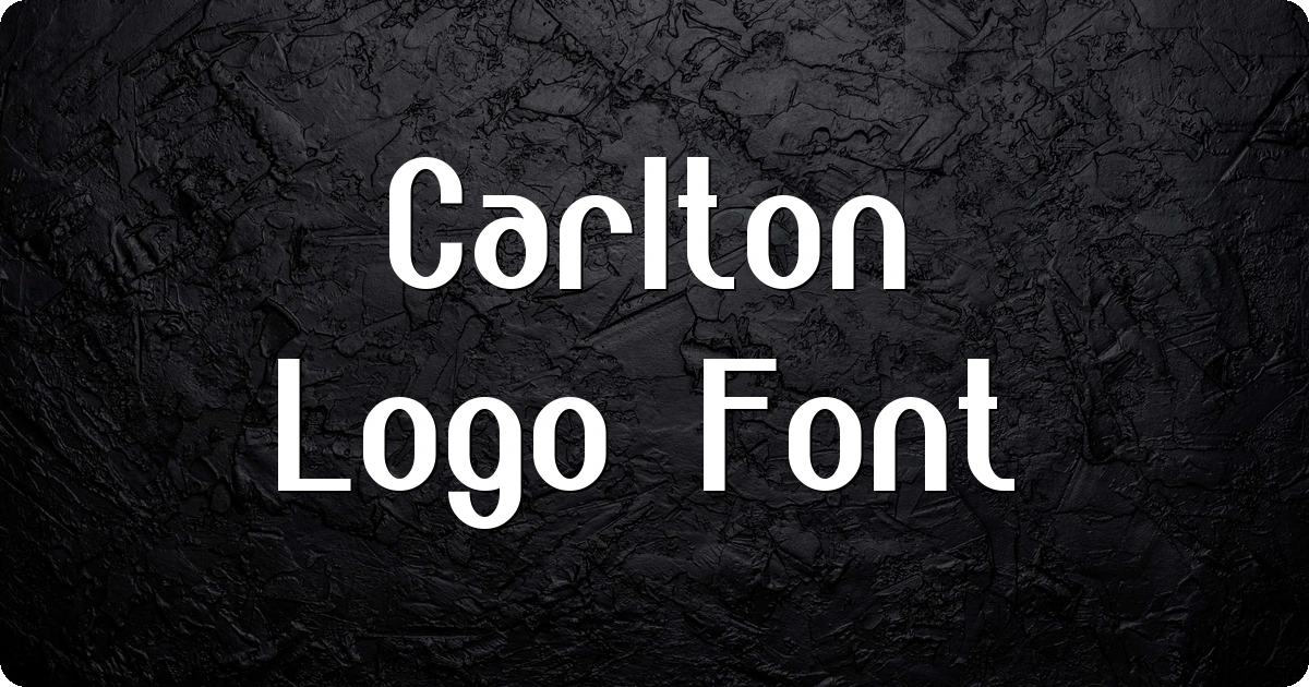 Carlton Logo Font preview