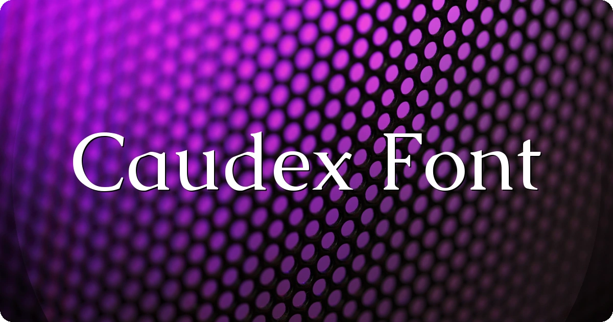 Caudex Font preview