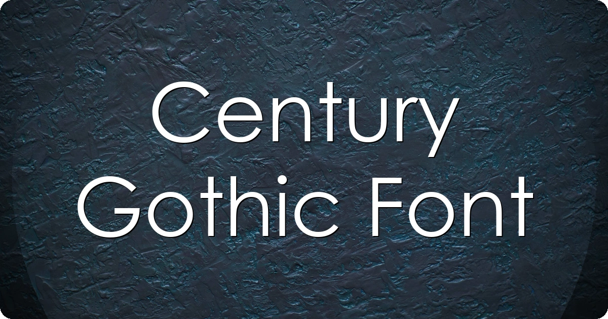 Century Gothic Font preview