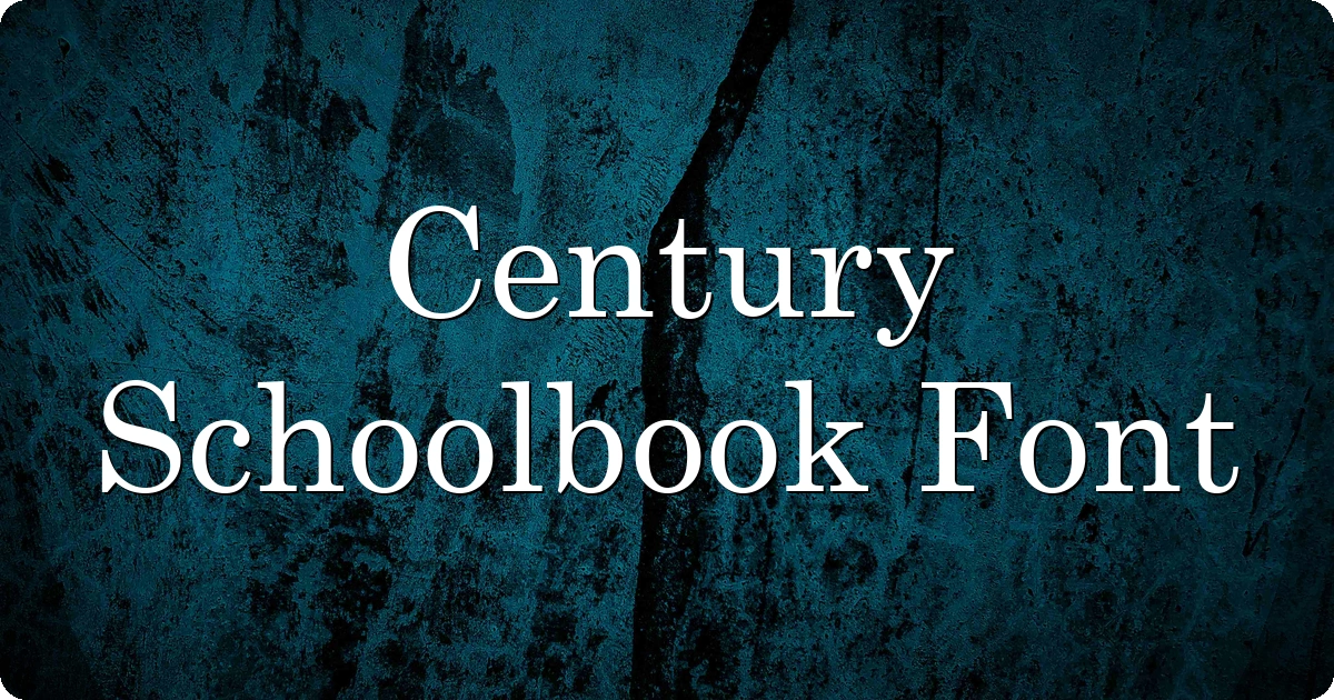Century Schoolbook Font preview